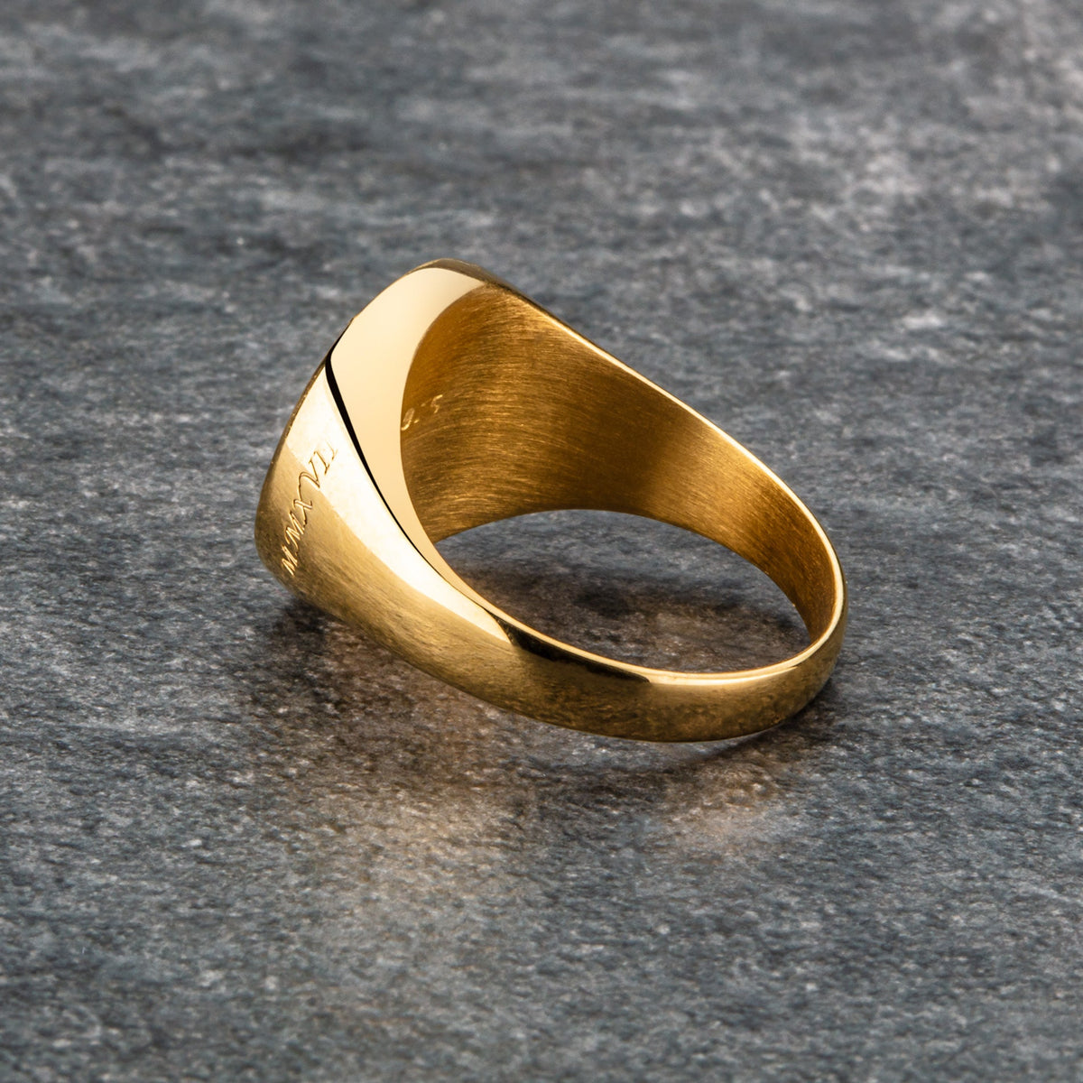 Siegelring 925 Sterling Silber oval vergoldet