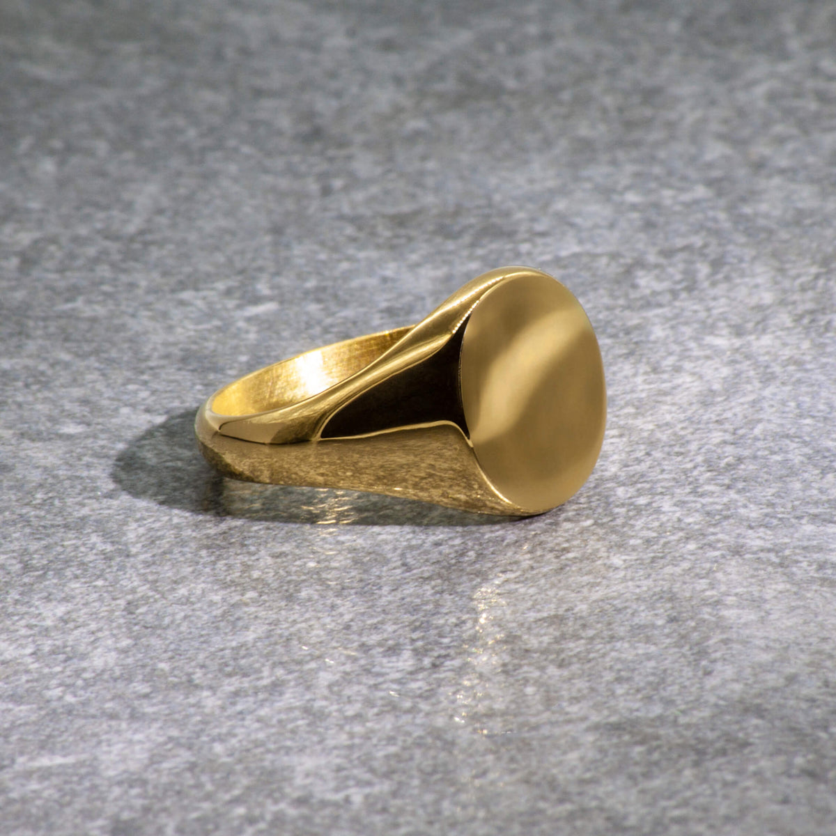 Siegelring 925 Sterling Silber oval vergoldet