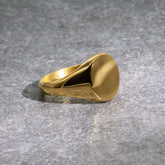 Siegelring 925 Sterling Silber oval vergoldet