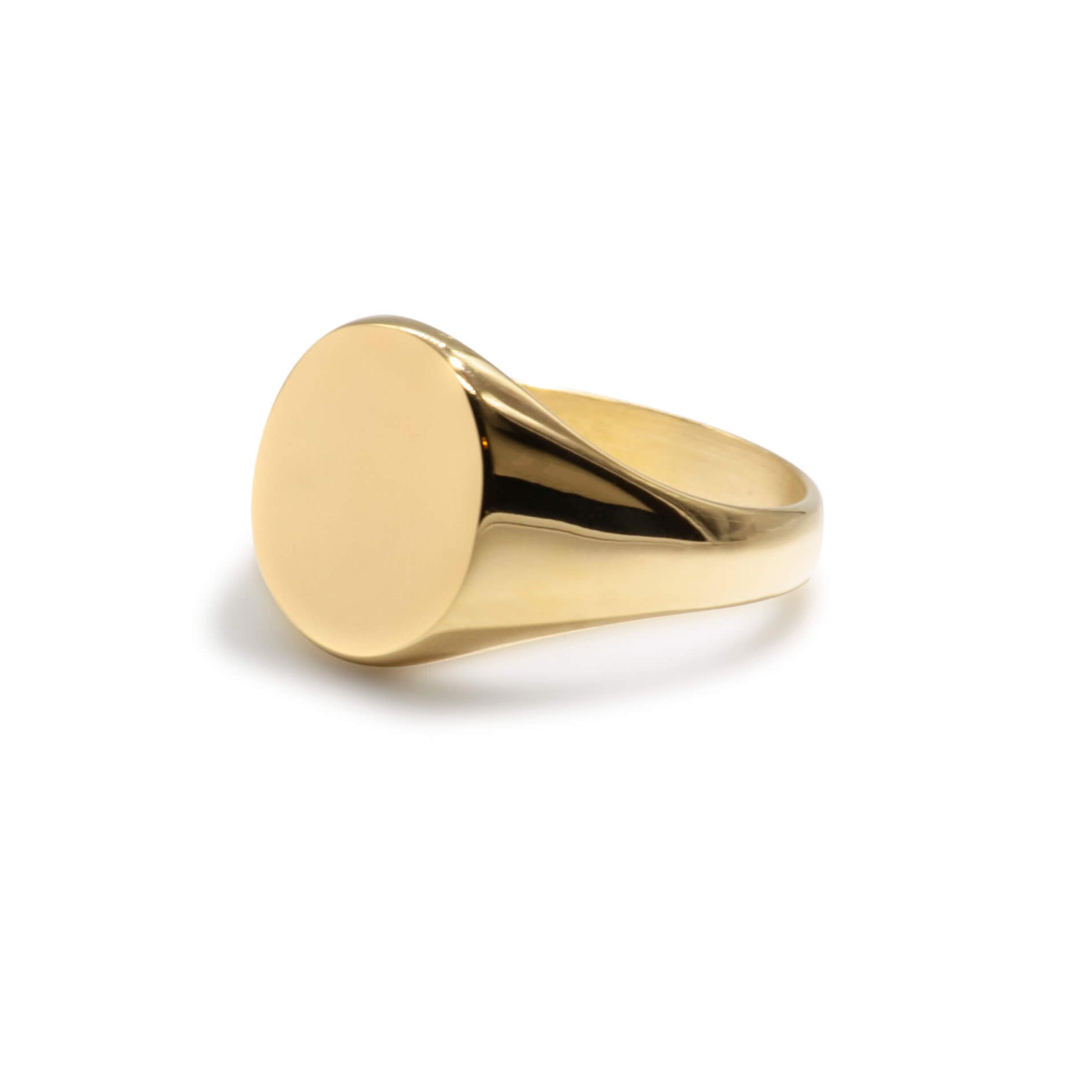 Siegelring 925 Sterling Silber oval vergoldet